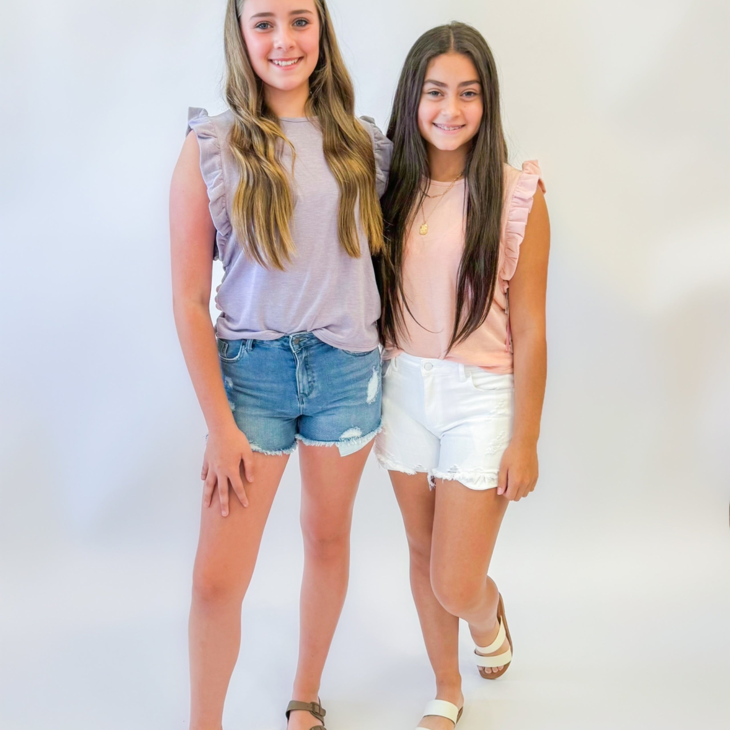 Tween jean shorts top